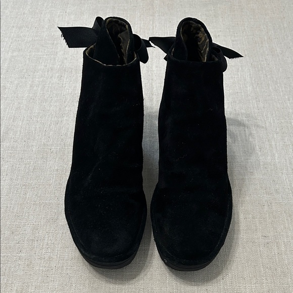 Fly London Boots Women’s 38 Black Suede Yebi Ankle Boot Wedge - Picture 13 of 13